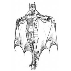 着色页: 蝙蝠女 (超级英雄) #77823 - 免费可打印着色页
