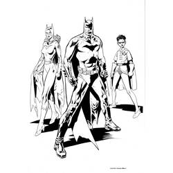着色页: 蝙蝠女 (超级英雄) #77831 - 免费可打印着色页