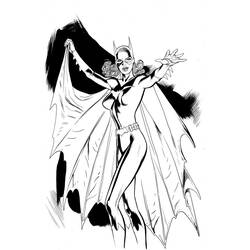 着色页: 蝙蝠女 (超级英雄) #77832 - 免费可打印着色页