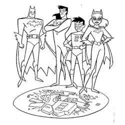 着色页: 蝙蝠女 (超级英雄) #77856 - 免费可打印着色页