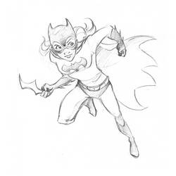 着色页: 蝙蝠女 (超级英雄) #77863 - 免费可打印着色页