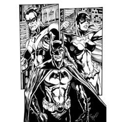 着色页: 蝙蝠女 (超级英雄) #77898 - 免费可打印着色页