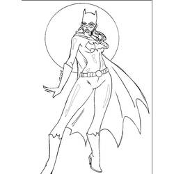 着色页: 蝙蝠女 (超级英雄) #77908 - 免费可打印着色页