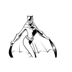 着色页: 蝙蝠女 (超级英雄) #77909 - 免费可打印着色页