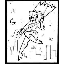 着色页: 蝙蝠女 (超级英雄) #78012 - 免费可打印着色页