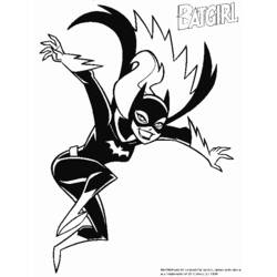 着色页: 蝙蝠女 (超级英雄) #78018 - 免费可打印着色页