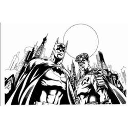 着色页: 蝙蝠侠 (超级英雄) #76854 - 免费可打印着色页