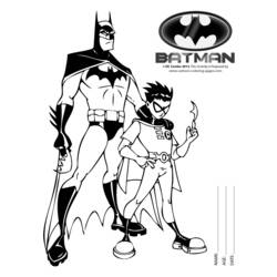 着色页: 蝙蝠侠 (超级英雄) #76862 - 免费可打印着色页