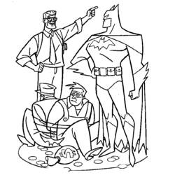 着色页: 蝙蝠侠 (超级英雄) #76882 - 免费可打印着色页