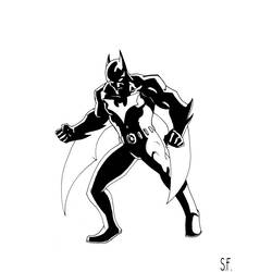 着色页: 蝙蝠侠 (超级英雄) #76920 - 免费可打印着色页