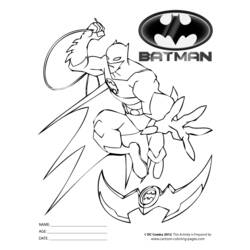 着色页: 蝙蝠侠 (超级英雄) #76928 - 免费可打印着色页