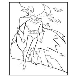 着色页: 蝙蝠侠 (超级英雄) #76961 - 免费可打印着色页