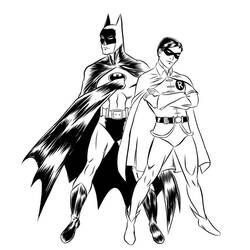 着色页: 蝙蝠侠 (超级英雄) #76993 - 免费可打印着色页