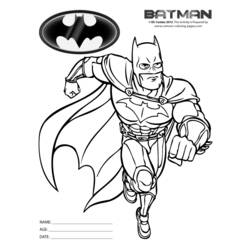 着色页: 蝙蝠侠 (超级英雄) #77003 - 免费可打印着色页