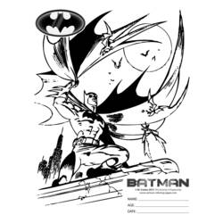 着色页: 蝙蝠侠 (超级英雄) #77098 - 免费可打印着色页