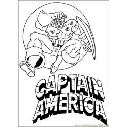 着色页: 美国队长 (超级英雄) #76569 - 免费可打印着色页