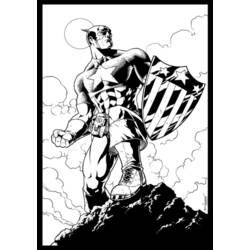 着色页: 美国队长 (超级英雄) #76637 - 免费可打印着色页