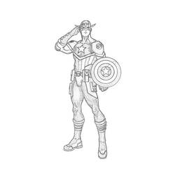 着色页: 美国队长 (超级英雄) #76648 - 免费可打印着色页