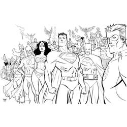 着色页: DC漫画超级英雄 (超级英雄) #80122 - 免费可打印着色页