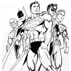 着色页: DC漫画超级英雄 (超级英雄) #80127 - 免费可打印着色页