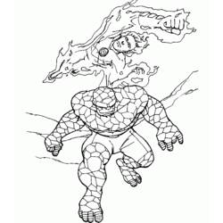 着色页: 神奇四侠 (超级英雄) #76391 - 免费可打印着色页