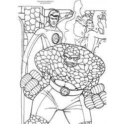 着色页: 神奇四侠 (超级英雄) #76401 - 免费可打印着色页