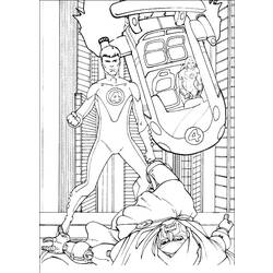 着色页: 神奇四侠 (超级英雄) #76407 - 免费可打印着色页