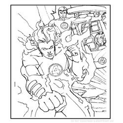着色页: 神奇四侠 (超级英雄) #76476 - 免费可打印着色页