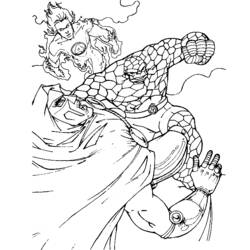 着色页: 神奇四侠 (超级英雄) #76481 - 免费可打印着色页