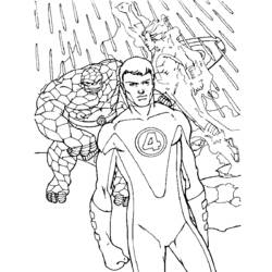 着色页: 神奇四侠 (超级英雄) #76499 - 免费可打印着色页