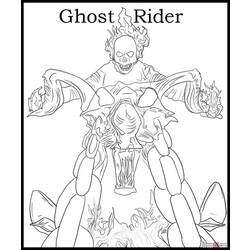 着色页: 幽灵骑士 (超级英雄) #82030 - 免费可打印着色页