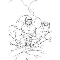 着色页: 绿巨人 (超级英雄) #79015 - 免费可打印着色页