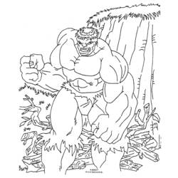 着色页: 绿巨人 (超级英雄) #79018 - 免费可打印着色页