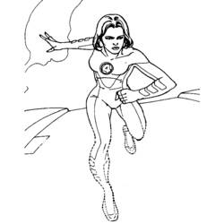 着色页: 隐形的女人 (超级英雄) #83217 - 免费可打印着色页