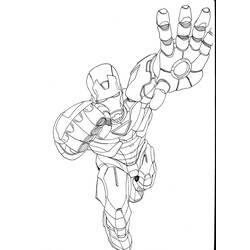 着色页: 钢铁侠 (超级英雄) #80550 - 免费可打印着色页