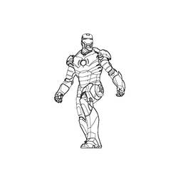 着色页: 钢铁侠 (超级英雄) #80566 - 免费可打印着色页