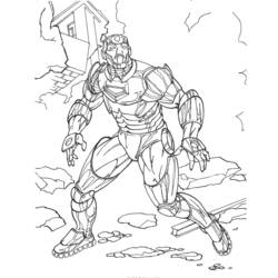 着色页: 钢铁侠 (超级英雄) #80575 - 免费可打印着色页