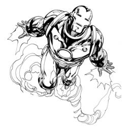着色页: 钢铁侠 (超级英雄) #80584 - 免费可打印着色页