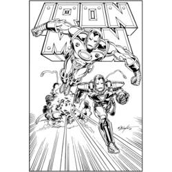 着色页: 钢铁侠 (超级英雄) #80587 - 免费可打印着色页