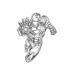 着色页: 钢铁侠 (超级英雄) #80595 - 免费可打印着色页
