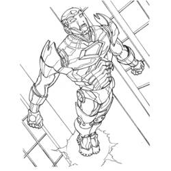 着色页: 钢铁侠 (超级英雄) #80602 - 免费可打印着色页