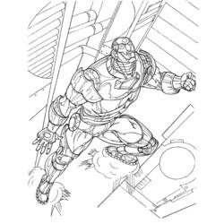 着色页: 钢铁侠 (超级英雄) #80609 - 免费可打印着色页