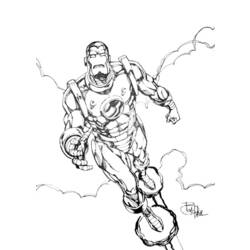 着色页: 钢铁侠 (超级英雄) #80615 - 免费可打印着色页