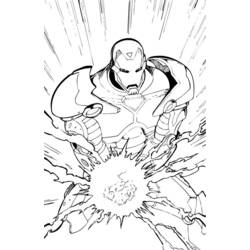 着色页: 钢铁侠 (超级英雄) #80633 - 免费可打印着色页