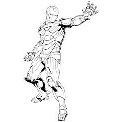 着色页: 钢铁侠 (超级英雄) #80663 - 免费可打印着色页
