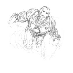 着色页: 钢铁侠 (超级英雄) #80674 - 免费可打印着色页
