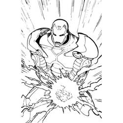 着色页: 钢铁侠 (超级英雄) #80687 - 免费可打印着色页