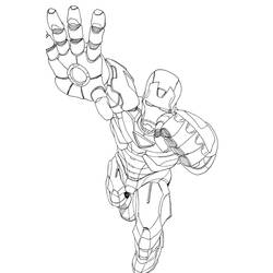 着色页: 钢铁侠 (超级英雄) #80694 - 免费可打印着色页