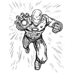 着色页: 钢铁侠 (超级英雄) #80710 - 免费可打印着色页