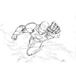 着色页: 钢铁侠 (超级英雄) #80763 - 免费可打印着色页